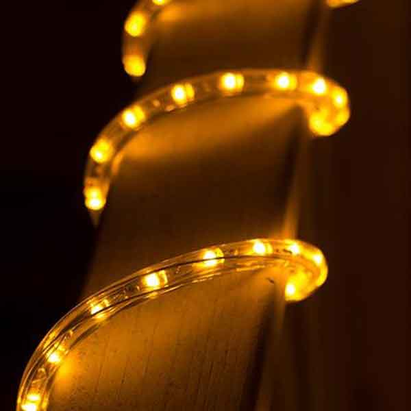 150ft Reel, 120V Endura Rope Dimmable Epistar LED IP65 Waterproof Amber Light, Flexible Lighting, Cuttable, Best Warranty In Industry - RLR-END-AMB