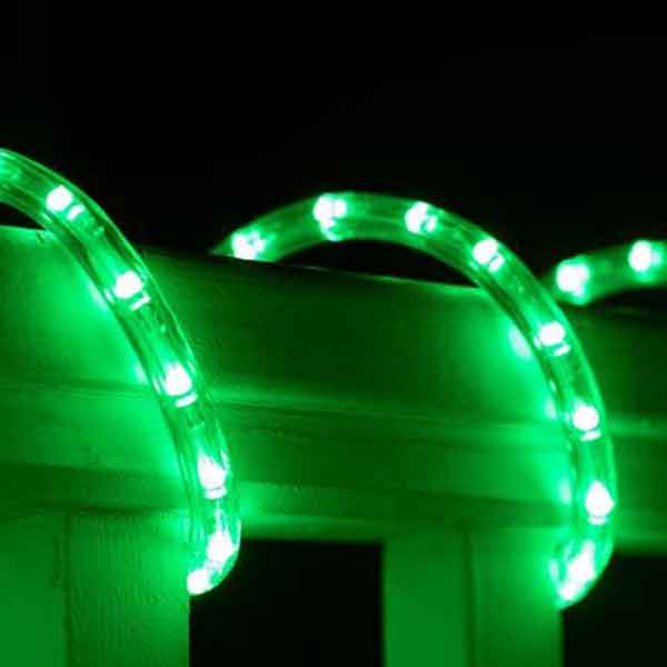 150ft Reel, 120V Endura Rope Dimmable LED IP65 Waterproof Green Light, Epistar LED, Flexible Lighting, Cuttable, Best Warranty In Industry - RLR-END-GRN