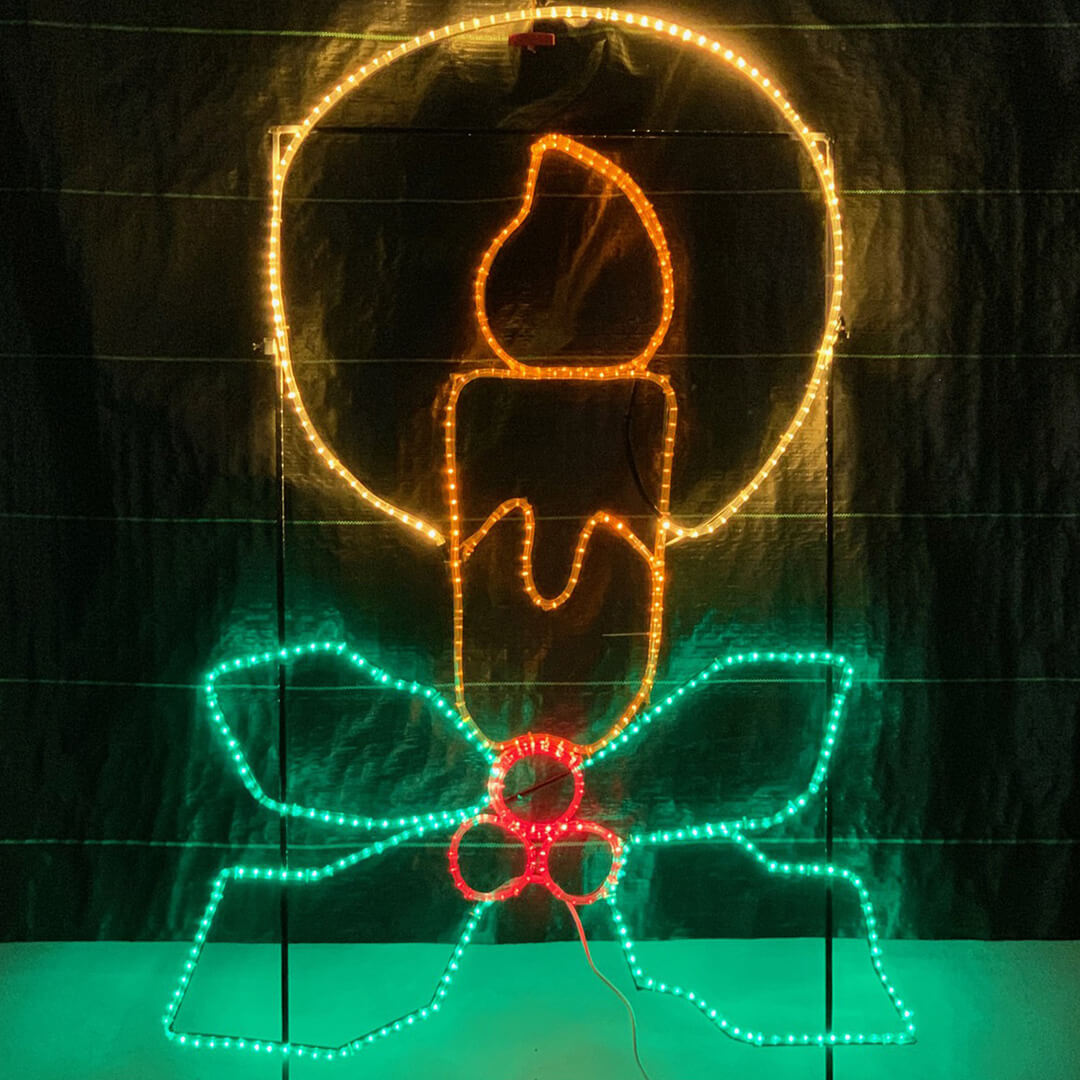 Holiday Candle In Scene