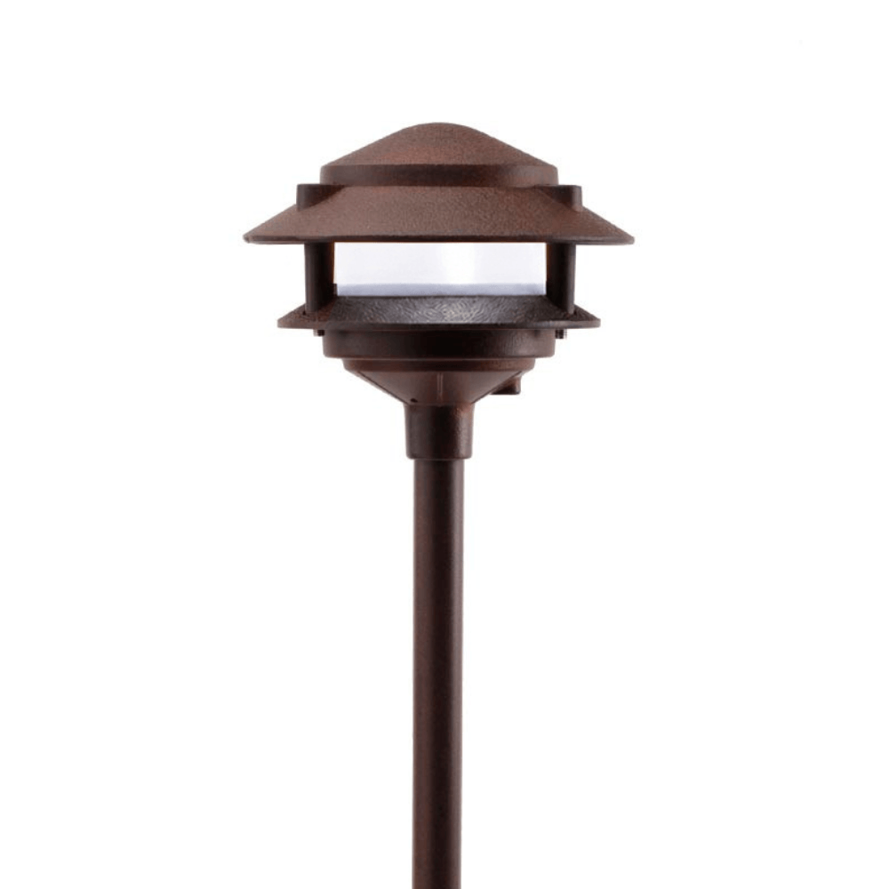 12V / 120V Cast Aluminum 2 Tier Pagoda Area Light PAT2R