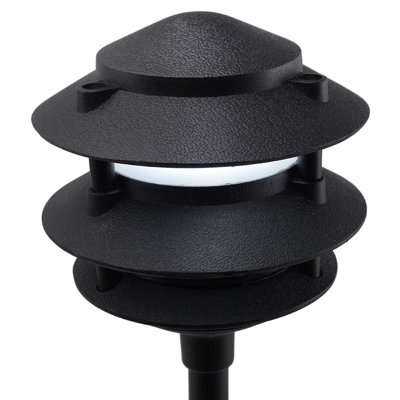 LED 3 Tier Pagoda Light LED-PAT3R Black