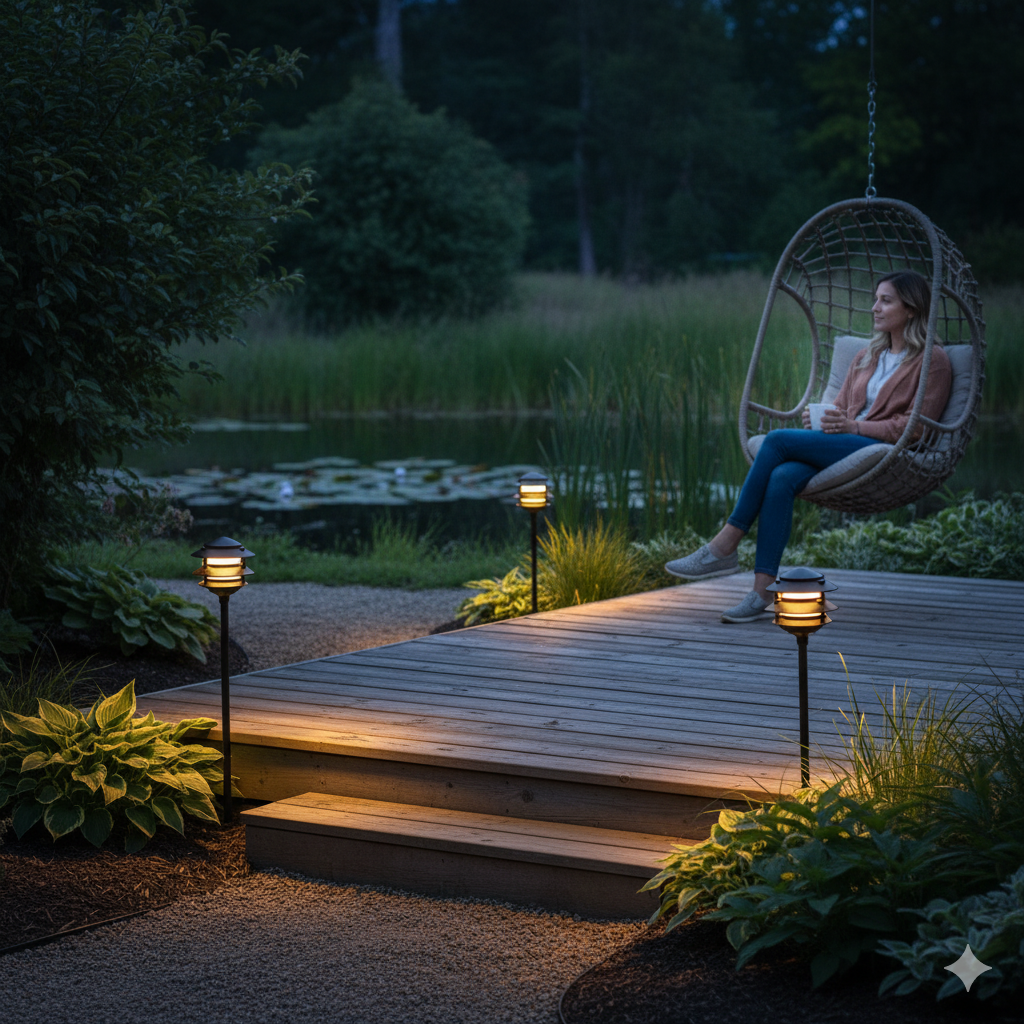 12V / 120V LED Cast Aluminum 3 Tier Pagoda Light - LED-PAT3R