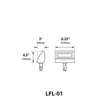 12V / 120V Integrated LED Flood Light - LFL-01 - Focus Industries