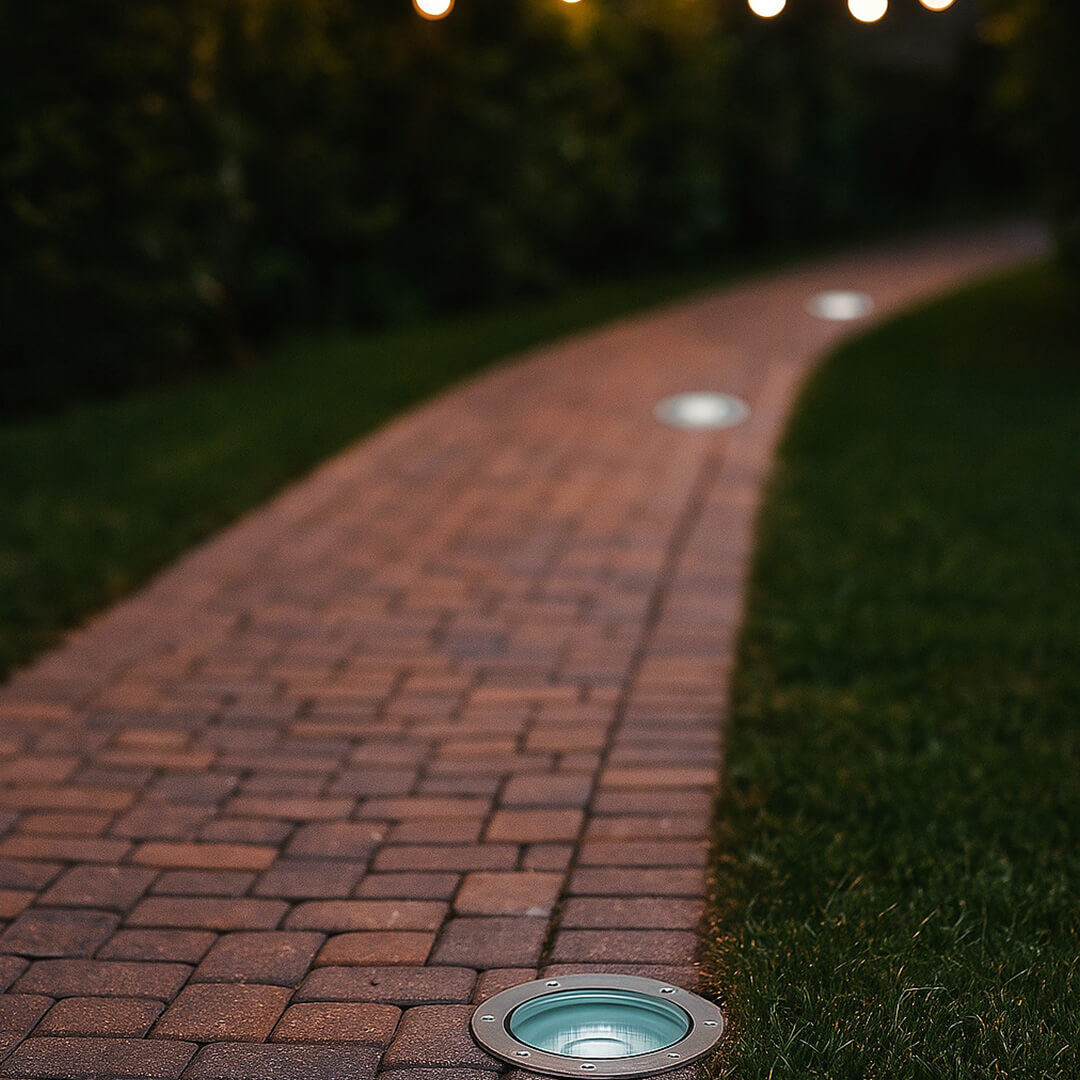 120V LED Fiberglass In Ground Well Light w/ Open Face Cover - LED-FG4450 - DABMAR