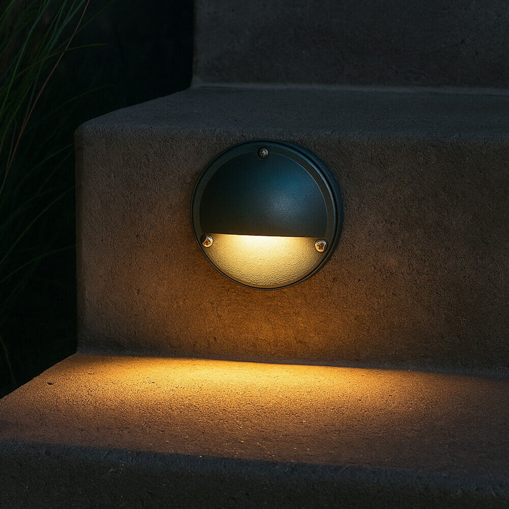 4" Cast Aluminum LED "Eyebrow" Step and Deck Light - 12V / 120V - OSDL-425