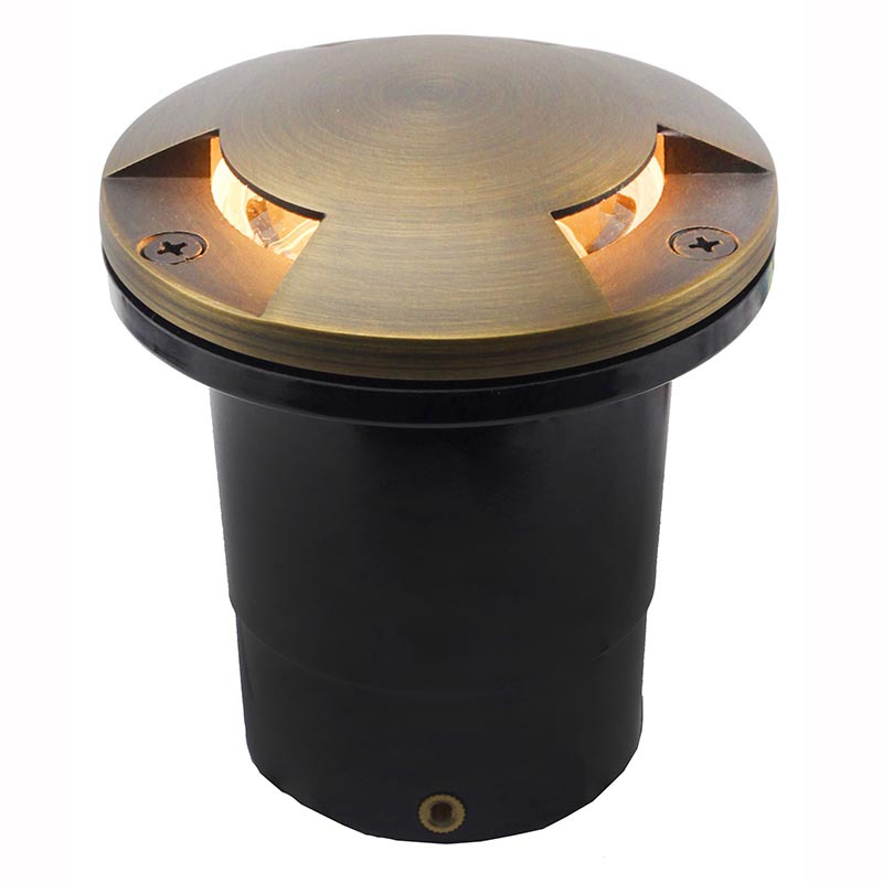 LED Mushroom Cover In Ground Well Light Landscape Lighting Kit, LED Bulbs Included - LEDGC3B-TRI-KIT