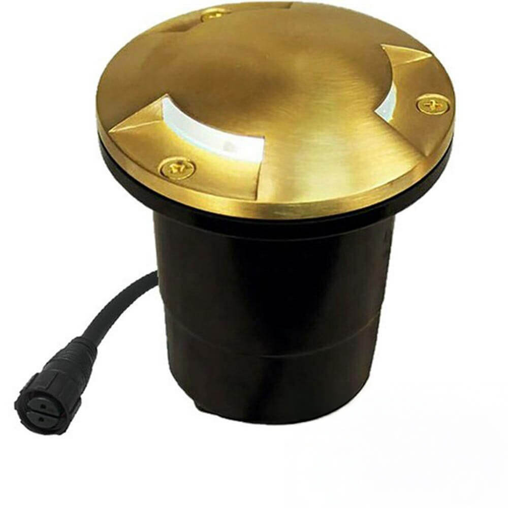 12V In-Ground Pathway Well Light w/ Tri-Directional Mushroom Cover