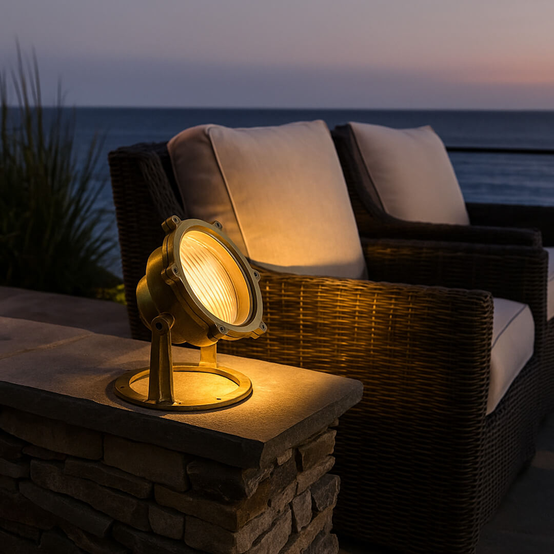 12V Submersible Brass Underwater Fountain Light - LV308 - DABMAR