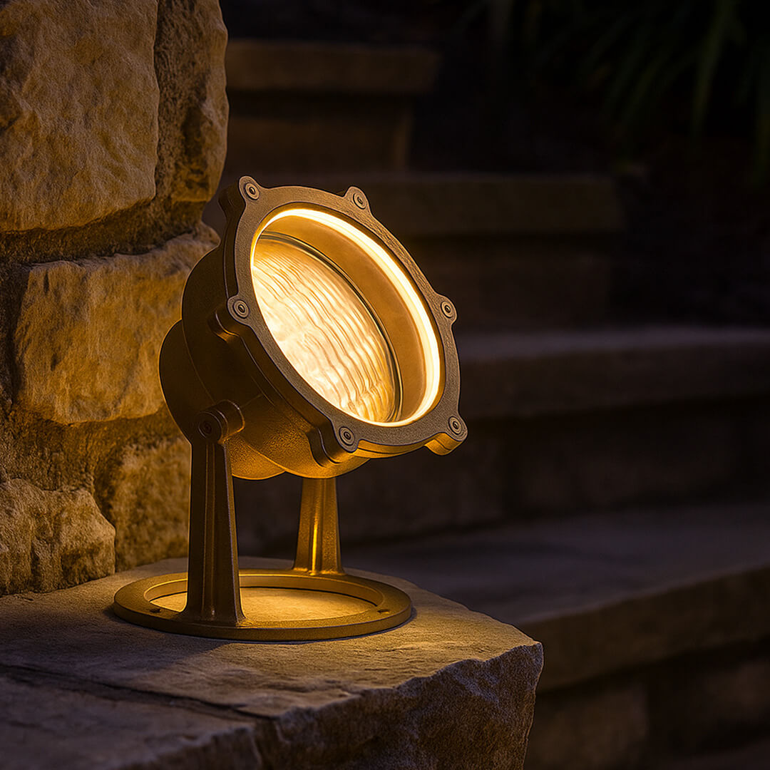 12V Submersible Brass Underwater Fountain Light - LV308 - DABMAR