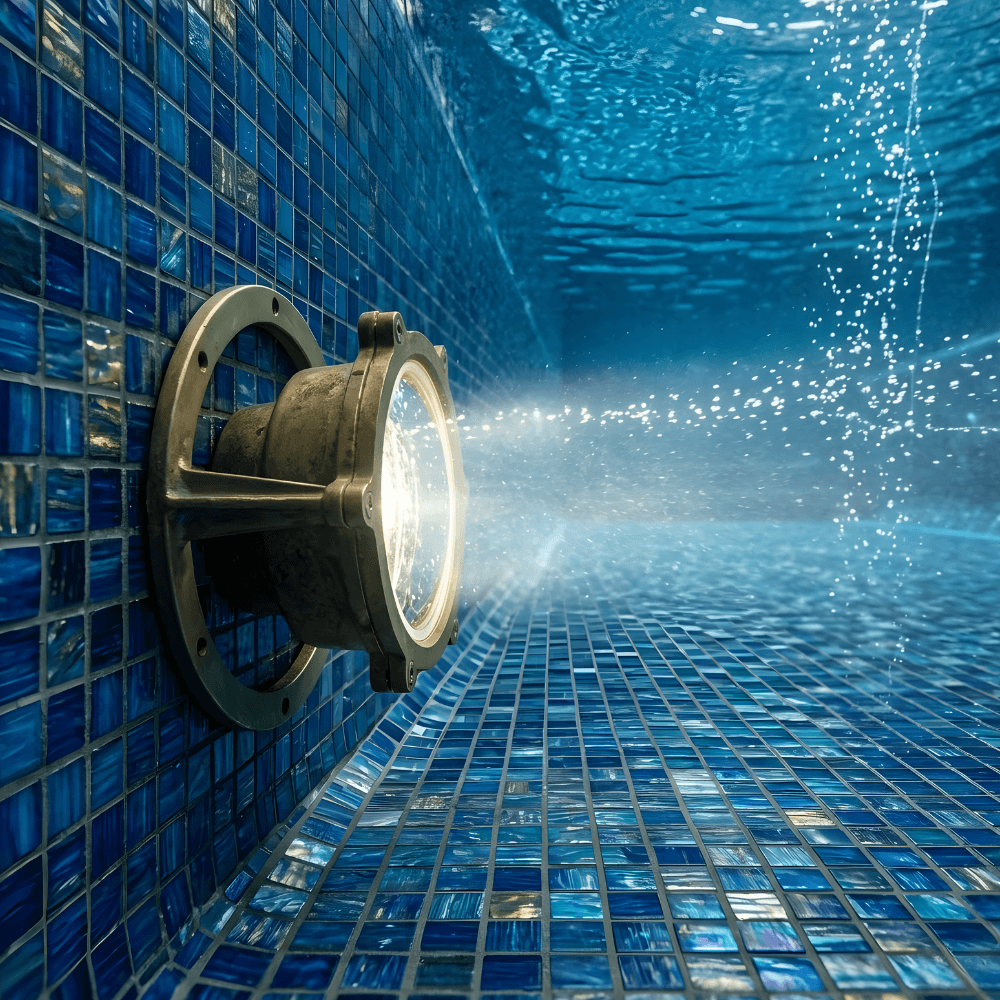 12V Submersible Brass Underwater Fountain Light - LV308 - DABMAR