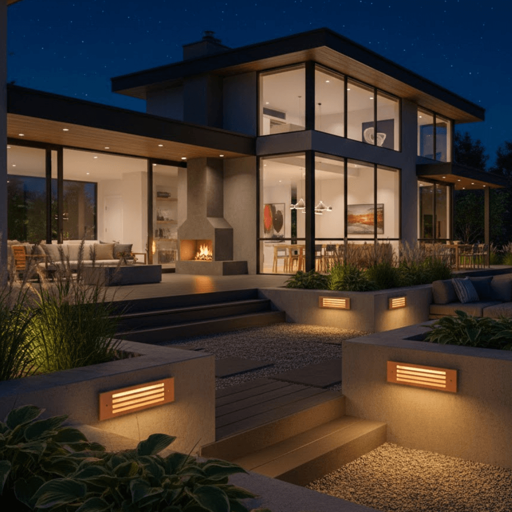 12 Volt Recessed Step Light - Dual Socket - Focus Industries - SL-04