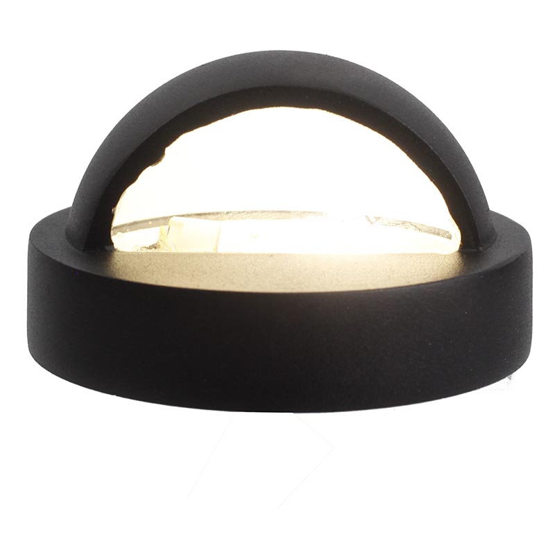 Cast Brass Eyebrow Directional Step Light (shown in black)