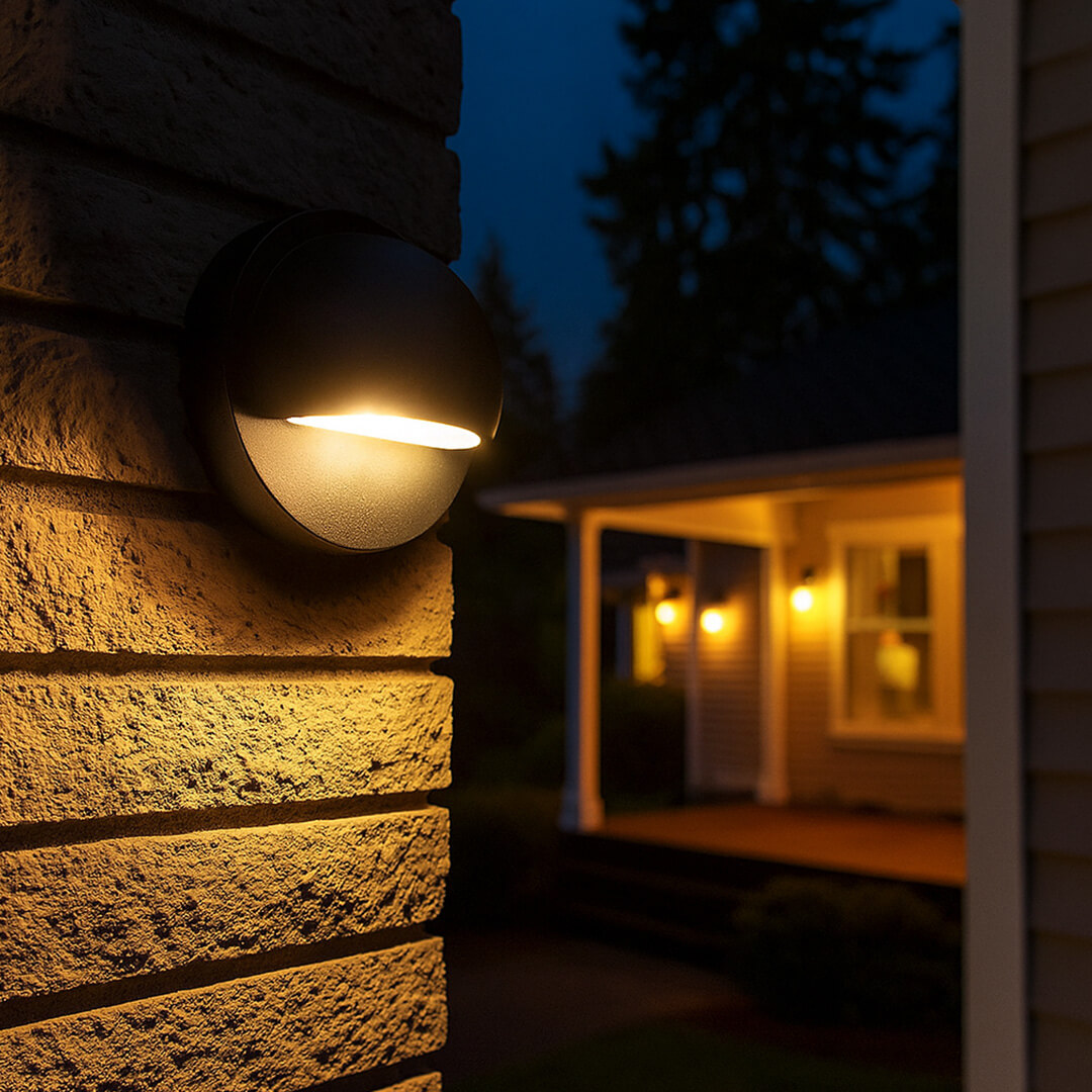12V / 120V Cast Brass 3.5" "Eyebrow" Directional Step Light - OSD-71