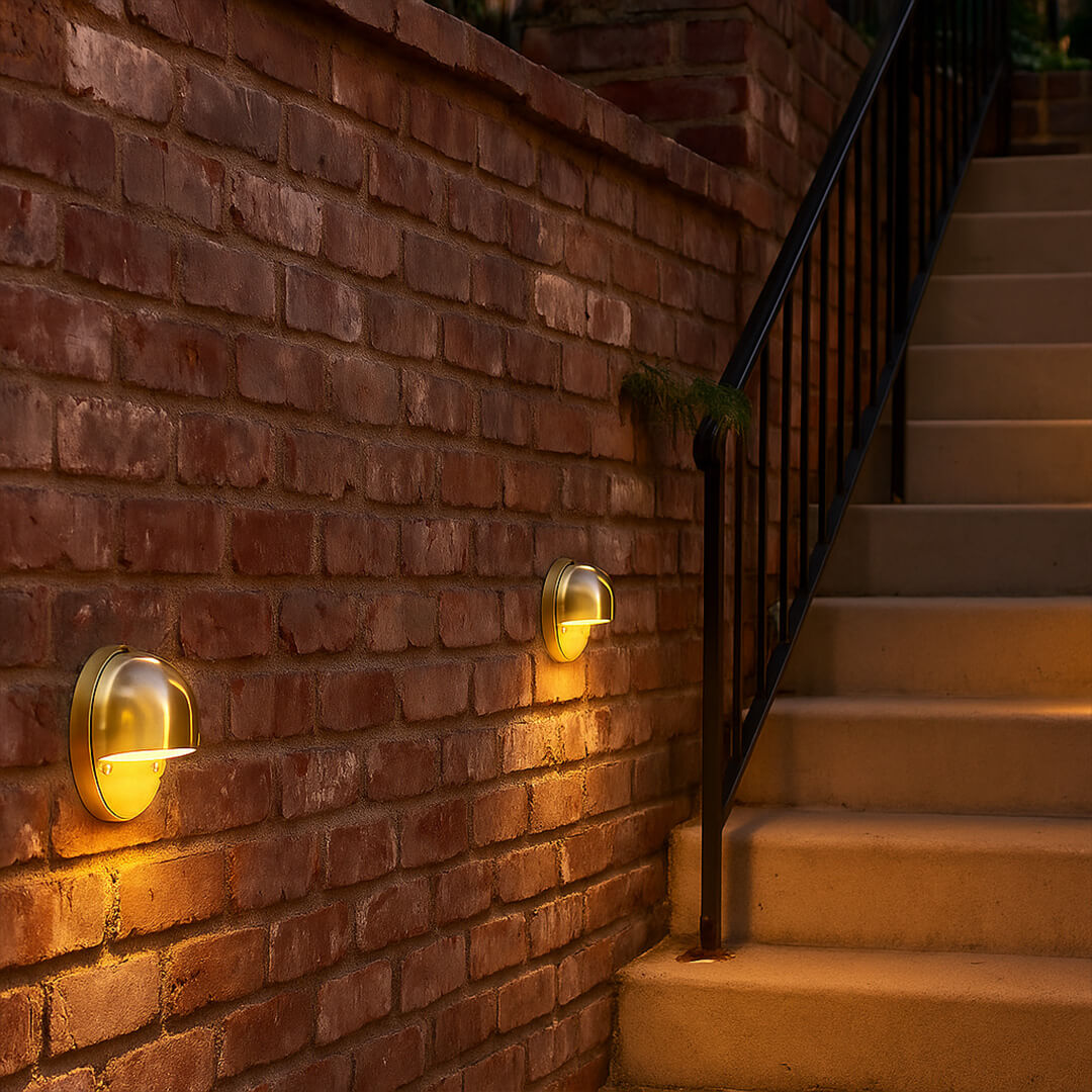 4" Cast Brass Eyebrow Step Deck Light - 12V / 120V - OSD-425B