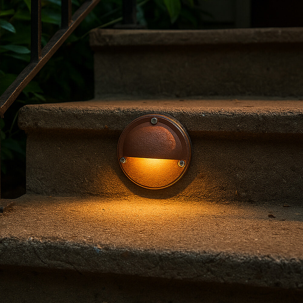 12V/120V -4" Cast Aluminum "Eyebrow" Step Deck Light -OSD-425