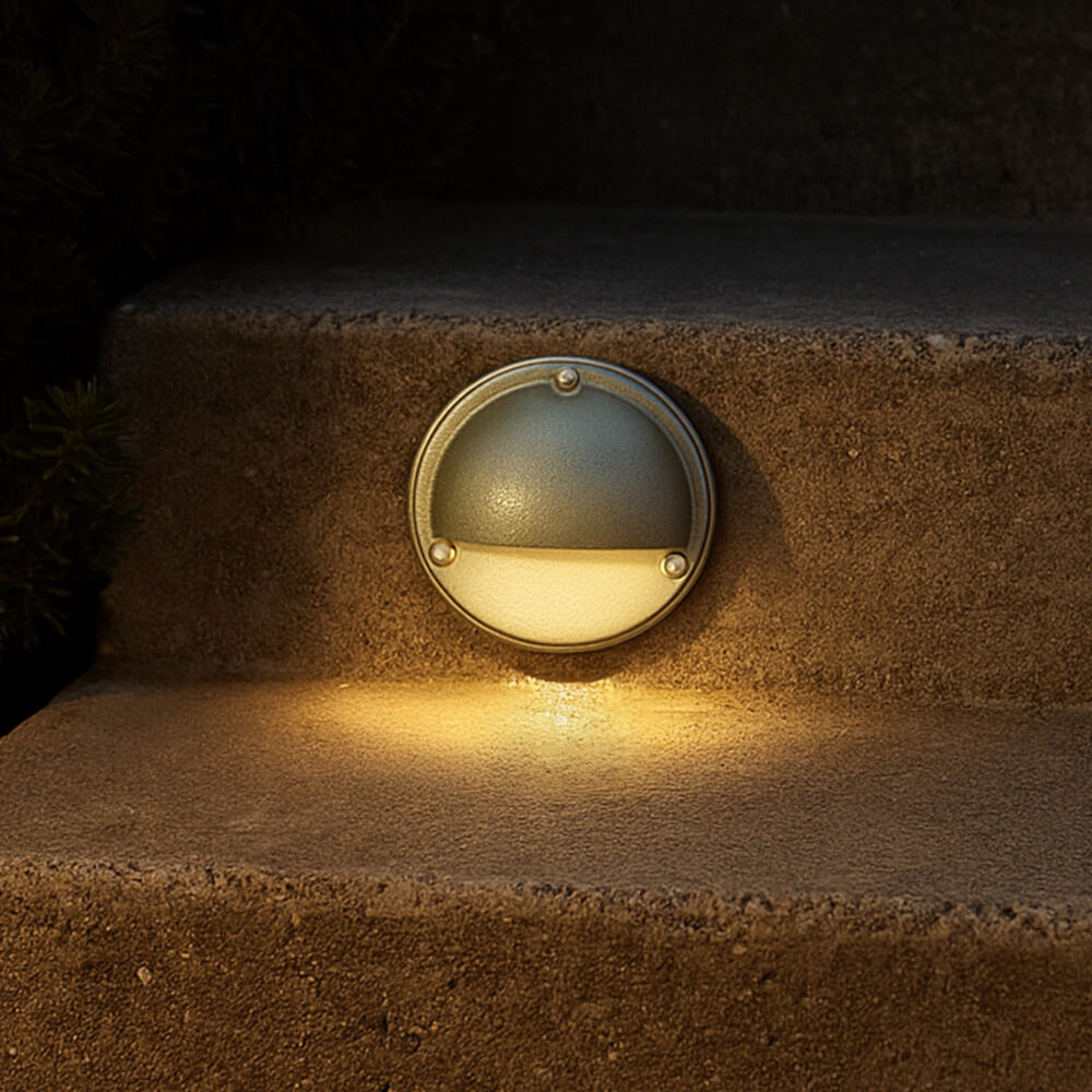 12V/120V -4" Cast Aluminum "Eyebrow" Step Deck Light -OSD-425