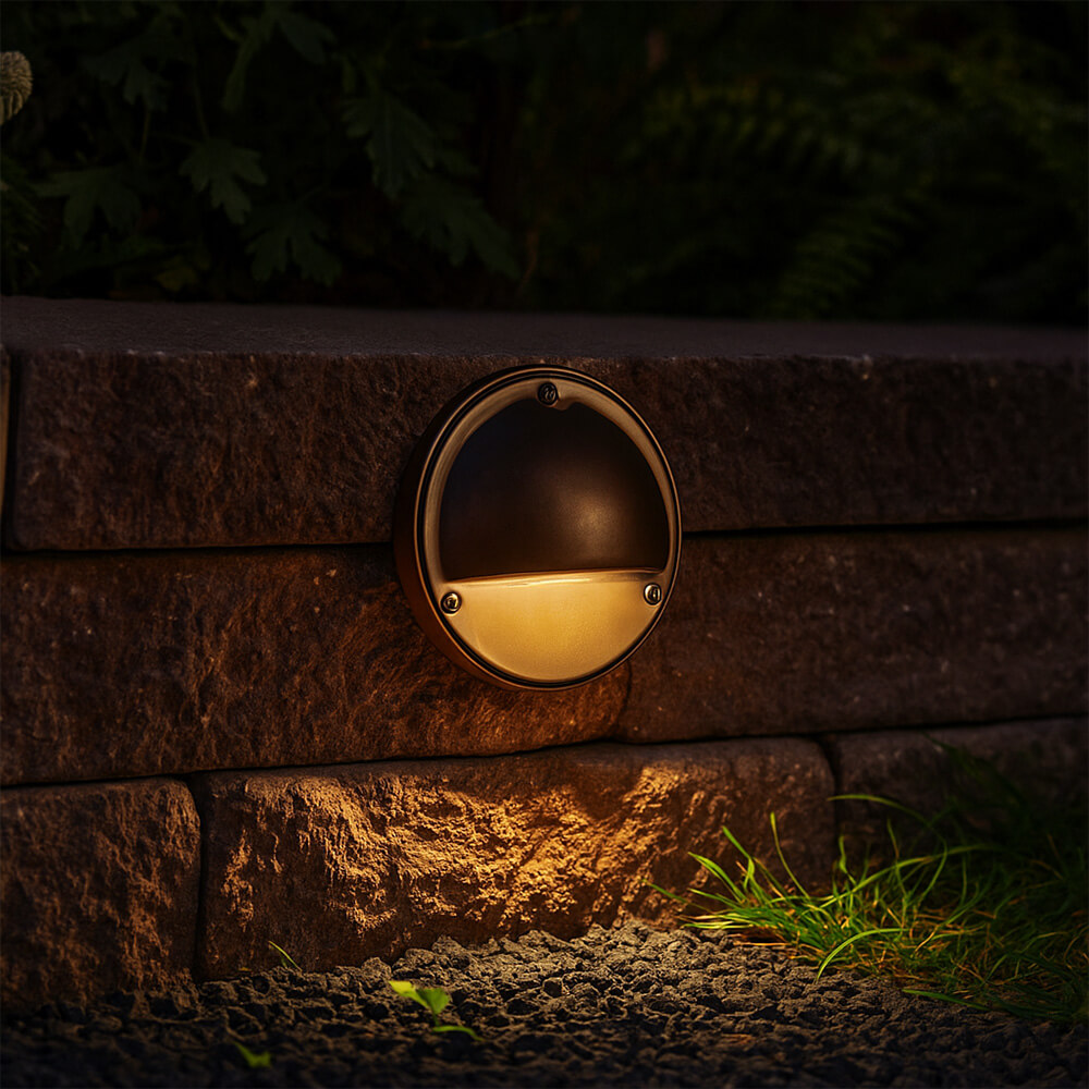12V/120V -4" Cast Aluminum "Eyebrow" Step Deck Light -OSD-425
