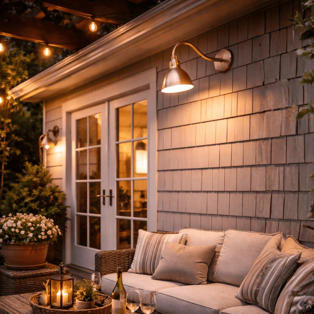 Outdoor Gooseneck Lighting - Raw Copper LED Sign Light - OGN-930-RC