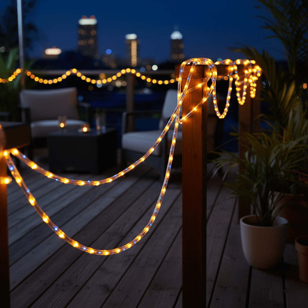 120v Custom Cut Blue & Yellow Bi-Color Rope Light - 1/2" Diameter - CC-3W-B/Y 120v Custom Cut Blue & Yellow Bi-Color Rope Light - 1/2" Diameter - CC-3W-B/Y