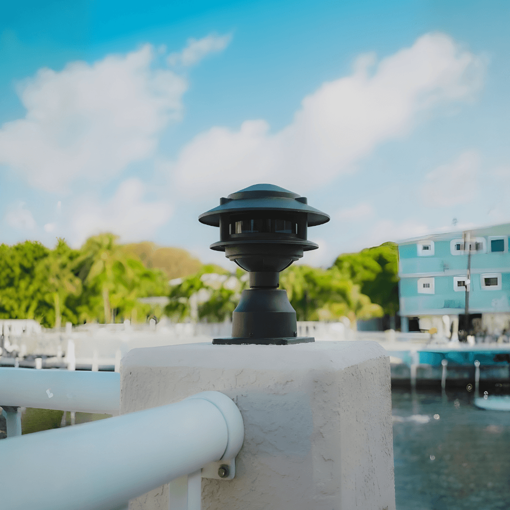 12V / 120V Cast Aluminum 2 Tier Pagoda Post Light - PPC349