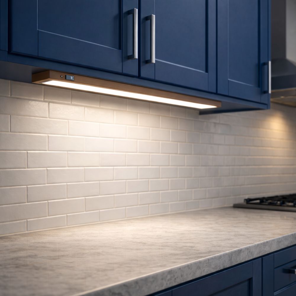 120V  COMPLETE Under Cabinet Kitchen Flush Mounted Light Fixture LED Light Bar - ALC2 - American Lighting