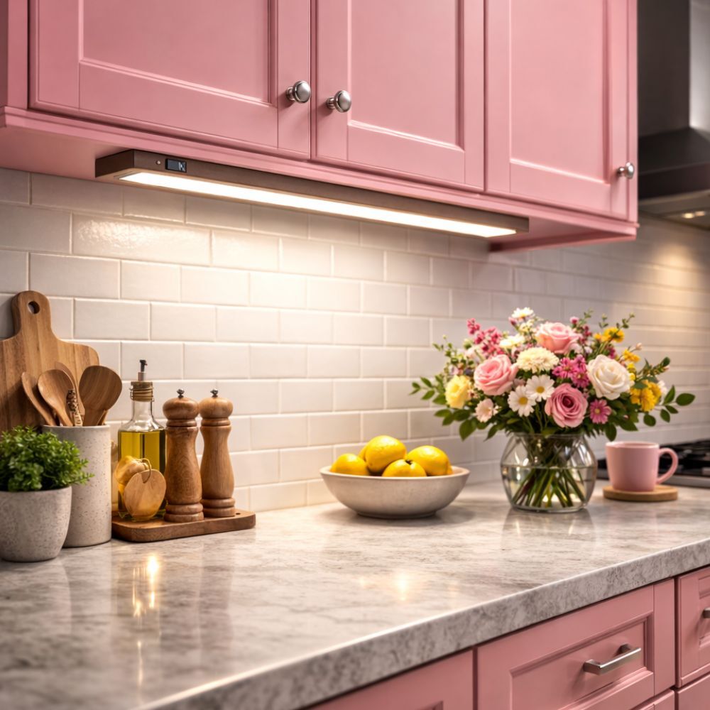 120V  COMPLETE Under Cabinet Kitchen Flush Mounted Light Fixture LED Light Bar - ALC2 - American Lighting