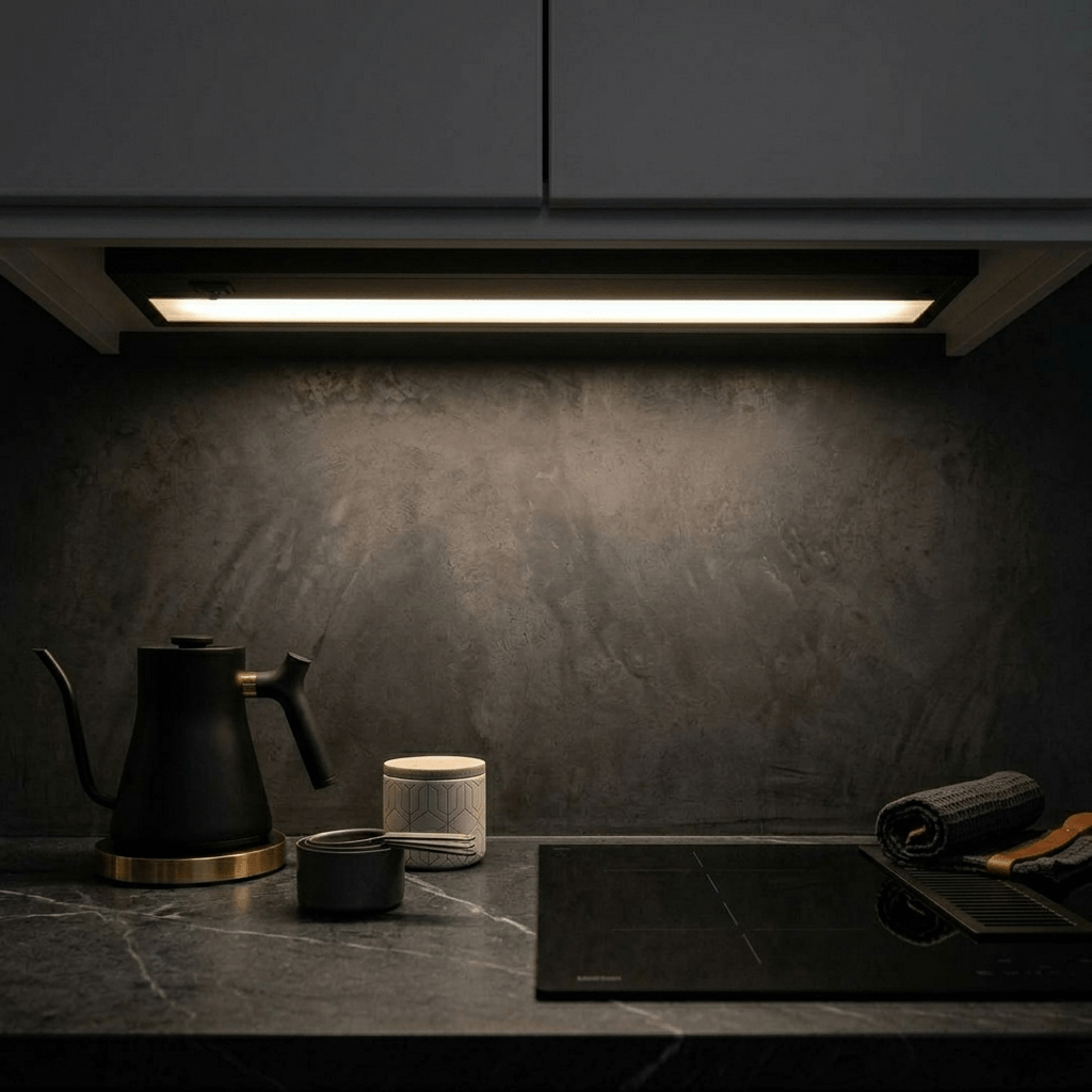 120V  COMPLETE Under Cabinet Kitchen Flush Mounted Light Fixture LED Light Bar - ALC2 - American Lighting