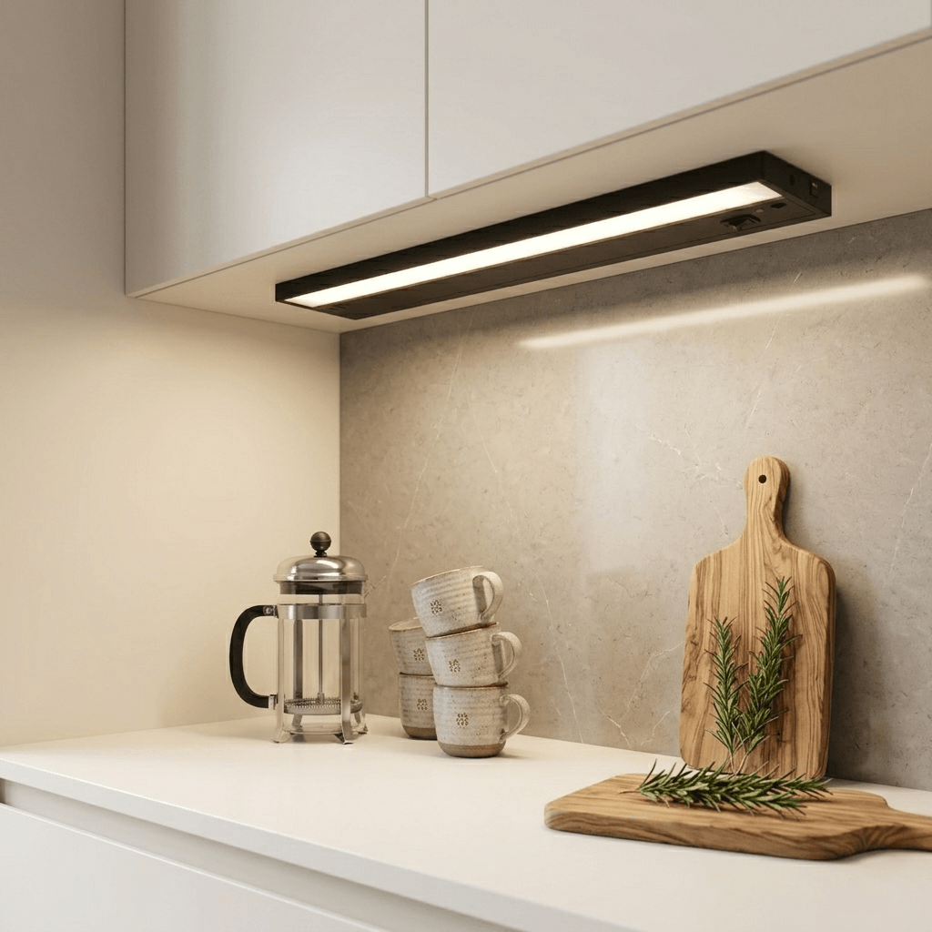 120V  COMPLETE Under Cabinet Kitchen Flush Mounted Light Fixture LED Light Bar - ALC2 - American Lighting