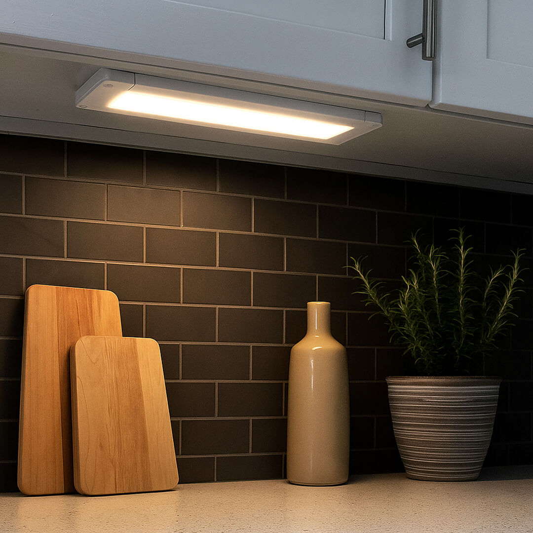 12V Ultra Thin Dimmable LED White Under Cabinet Panel Kitchen Light Fixture Flush Mount - AQUC-UCL