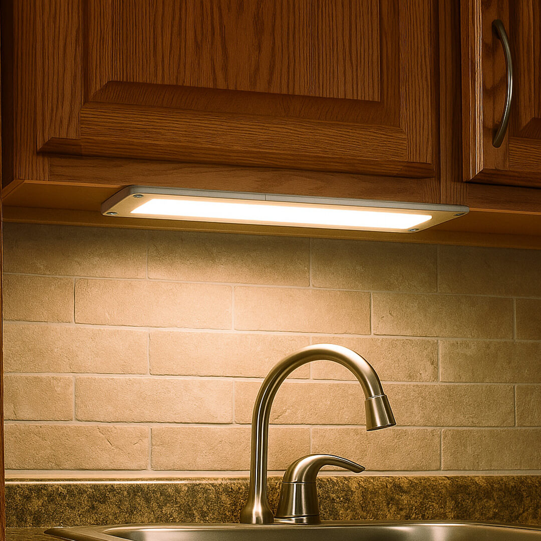 12V Ultra Thin Dimmable LED White Under Cabinet Panel Kitchen Light Fixture Flush Mount - AQUC-UCL