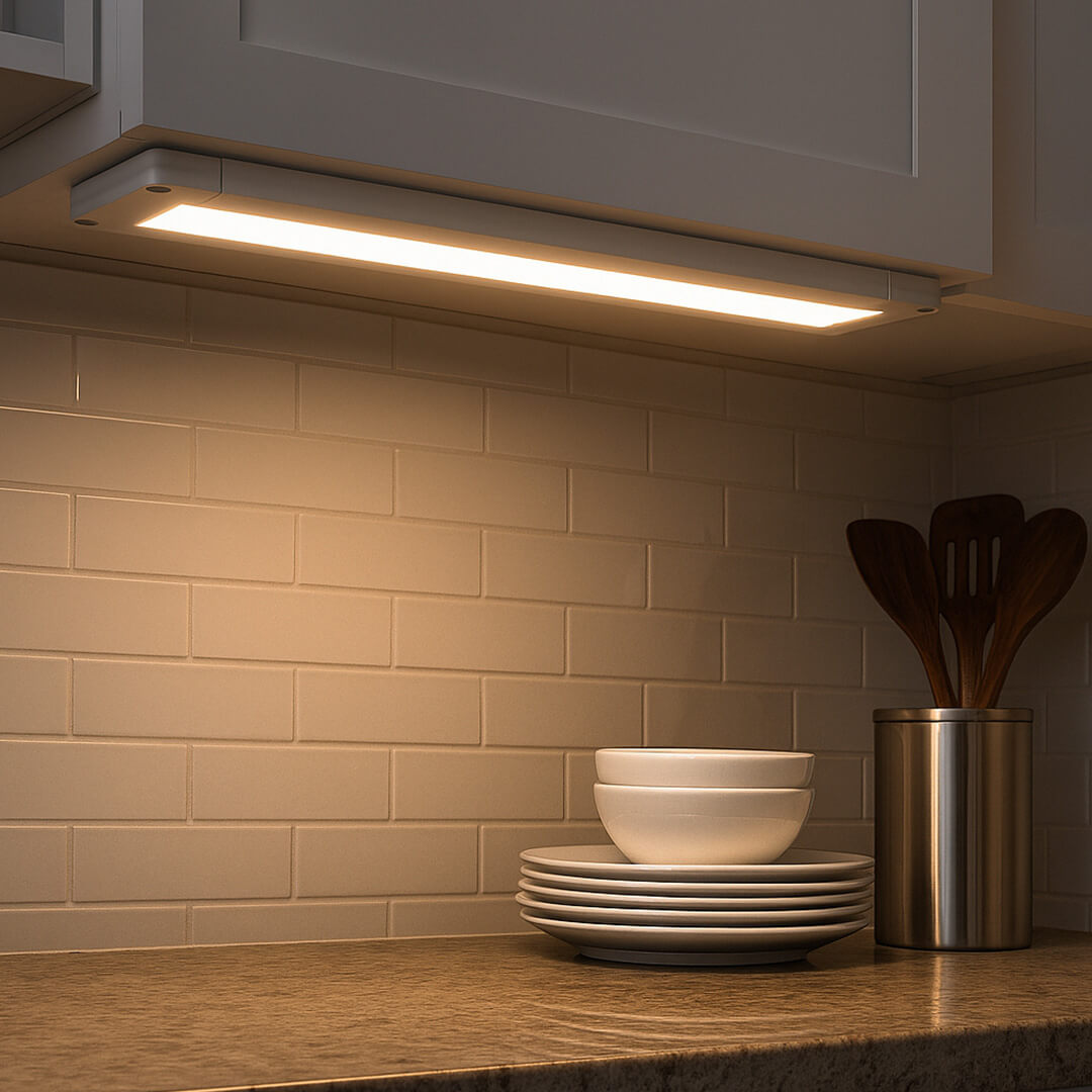 12V Ultra Thin Dimmable LED White Under Cabinet Panel Kitchen Light Fixture Flush Mount - AQUC-UCL