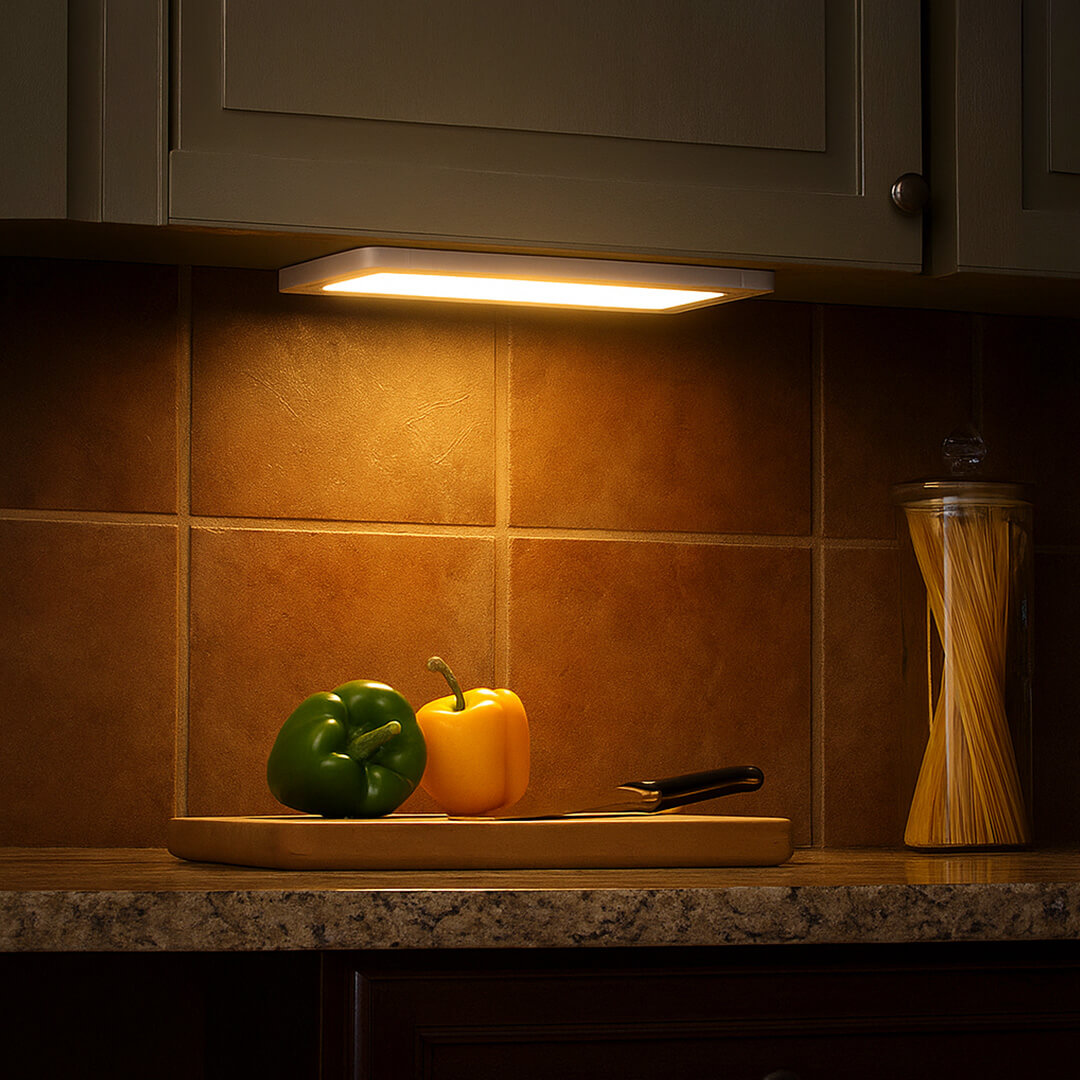 12V Ultra Thin Dimmable LED White Under Cabinet Panel Kitchen Light Fixture Flush Mount - AQUC-UCL