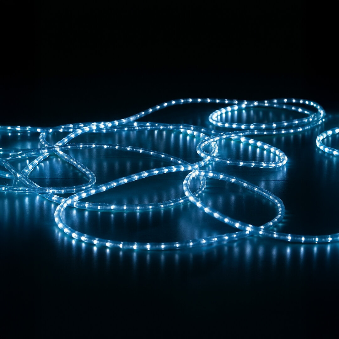 150ft Reel - Cool White LED Rope Light Kit - 120V Standard IP65 Waterproof - AK-LED-SLF3-CW