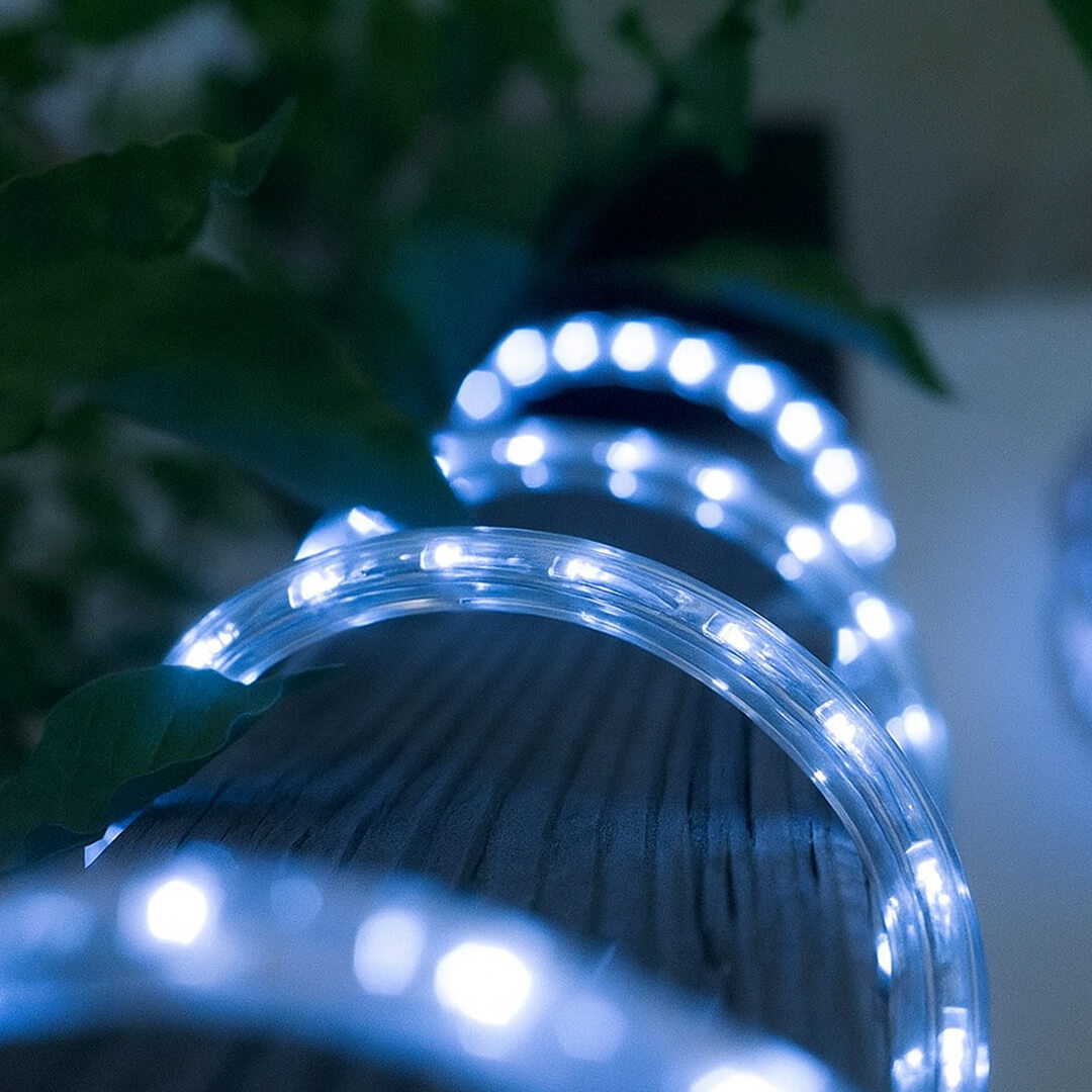 150ft Reel - Cool White LED Rope Light Kit - 120V Standard IP65 Waterproof - AK-LED-SLF3-CW