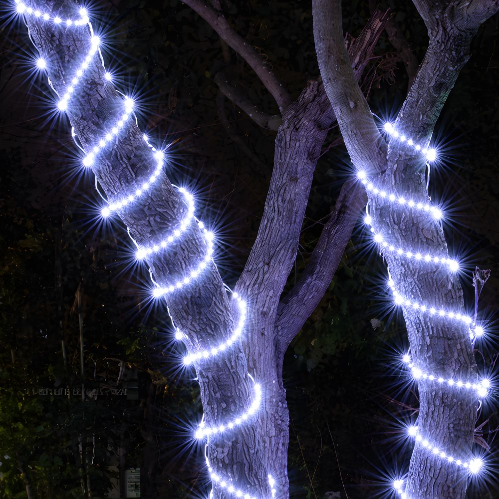 150ft Reel - Cool White LED Rope Light Kit - 120V Standard IP65 Waterproof - AK-LED-SLF3-CW