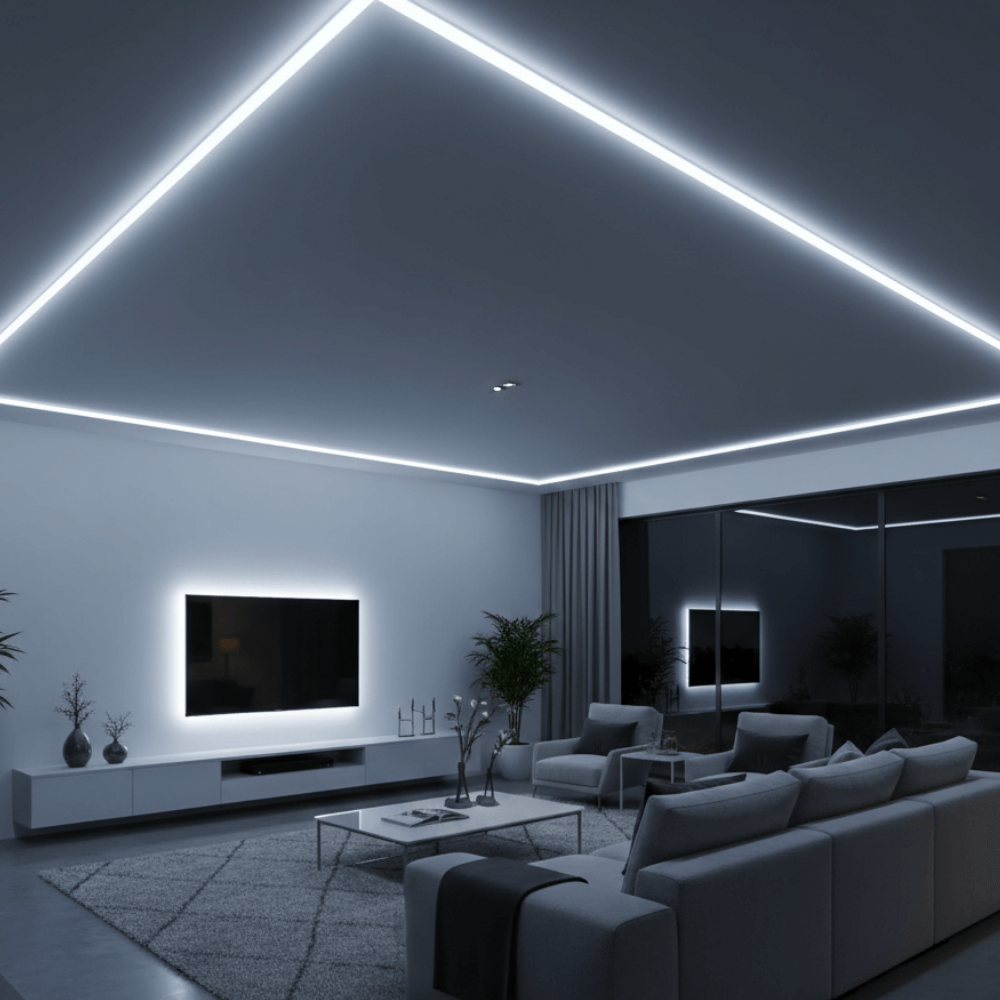 150ft Reel - Cool White LED Rope Light Kit - 120V Standard IP65 Waterproof - AK-LED-SLF3-CW