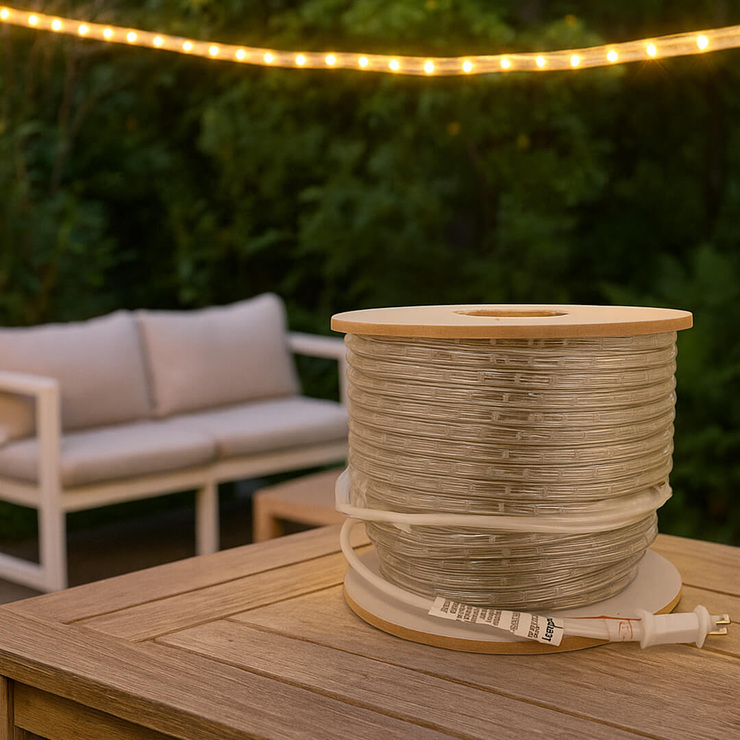 150ft Reel - 120V LED Flexbrite Rope Light Reel - 1/2" Diameter