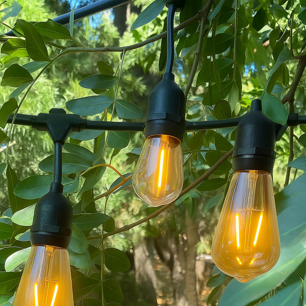 120V Dimmable Outdoor LED Patio String Light w/ Giant Edison Bulb - AQLIGHTING - OSL-ST19