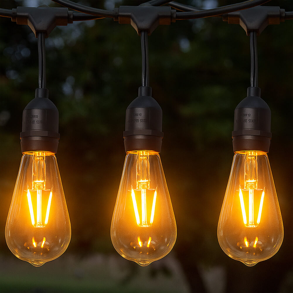 120V Dimmable Outdoor LED Patio String Light w/ Giant Edison Bulb - AQLIGHTING - OSL-ST19