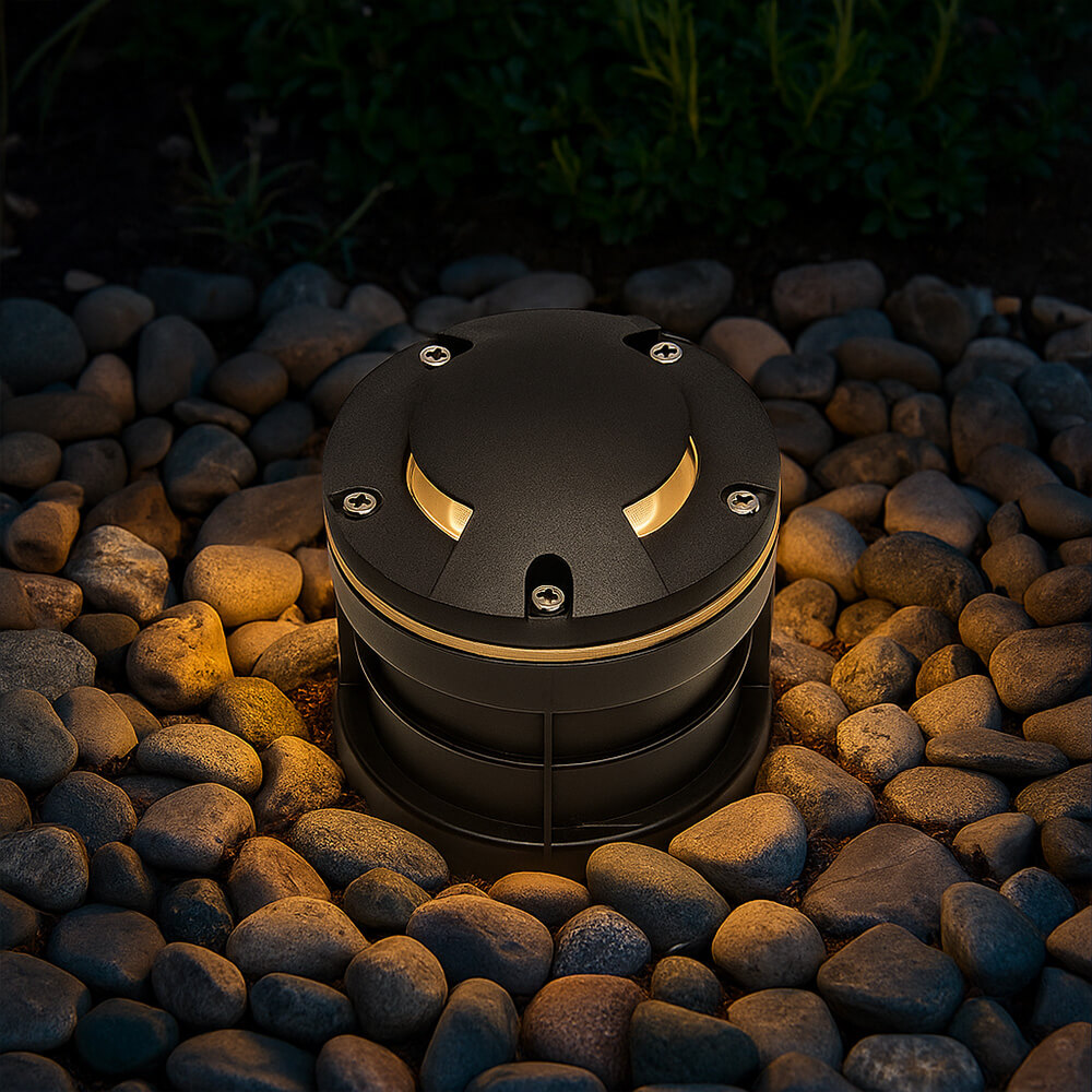 12V 6W Cast Brass Tri-Directional Cover Integrated LED Outdoor In-Ground Well Light