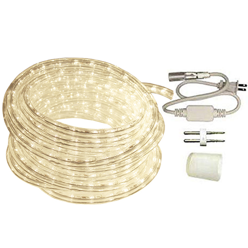 50ft Reel Warm White LED Rope Light Standard Kit