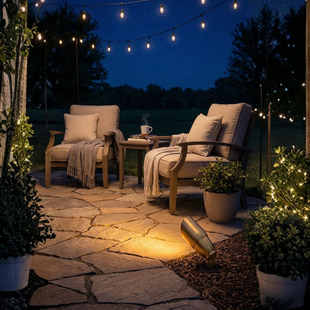 Copper Outdoor Spotlight w/NSC