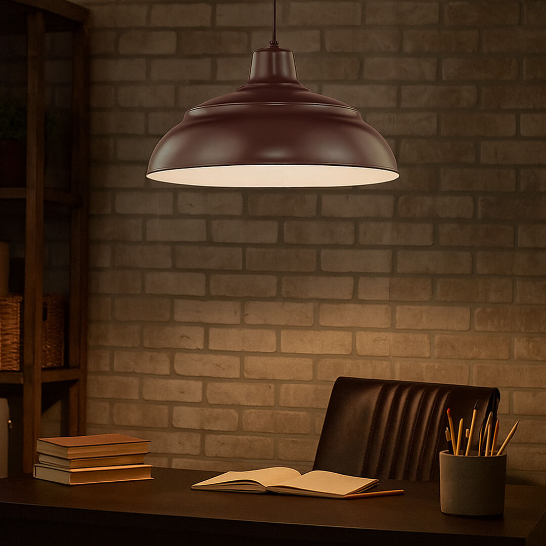 120V R Series Hanging Corded Farmhouse Style Wide Dome Pendant 120V R Series Hanging Corded Farmhouse Style Wide Dome Pendant