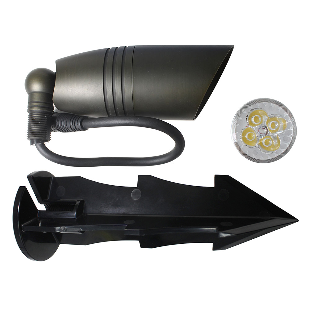 12V/120V Outdoor Cast Brass No Splice Connection Spotlight