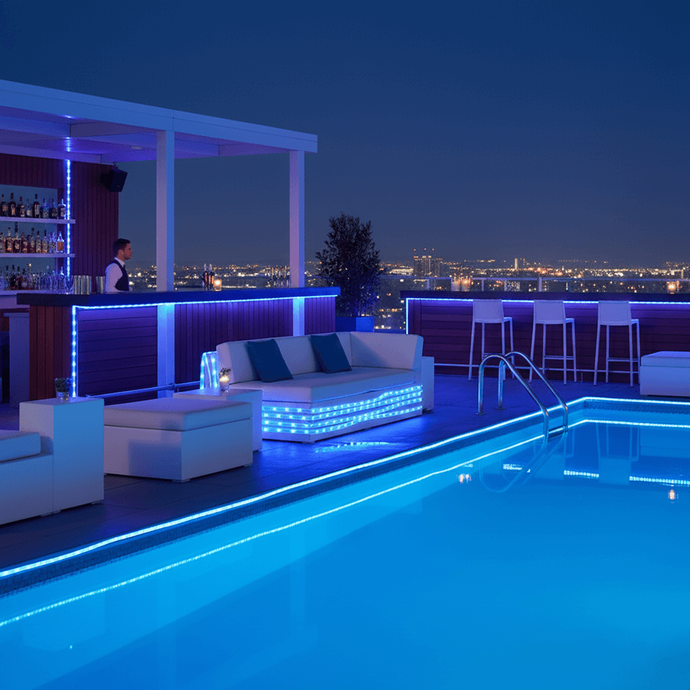 120V 30ft Reel - Blue LED Rope Light Kit by Wide Loyal, 30ft Reel, Dimmable, Plug & Play - AK-LED-BLUE-30FT 120V 30ft Reel - Blue LED Rope Light Kit by Wide Loyal, 30ft Reel, Dimmable, Plug & Play - AK-LED-BLUE-30FT