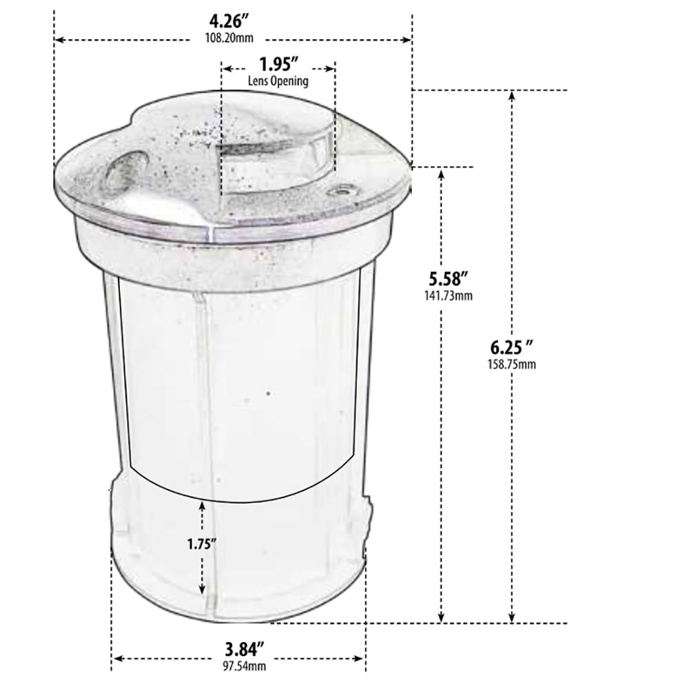 12V LED In Ground Drive-Over Well Light Fixture - DABMAR