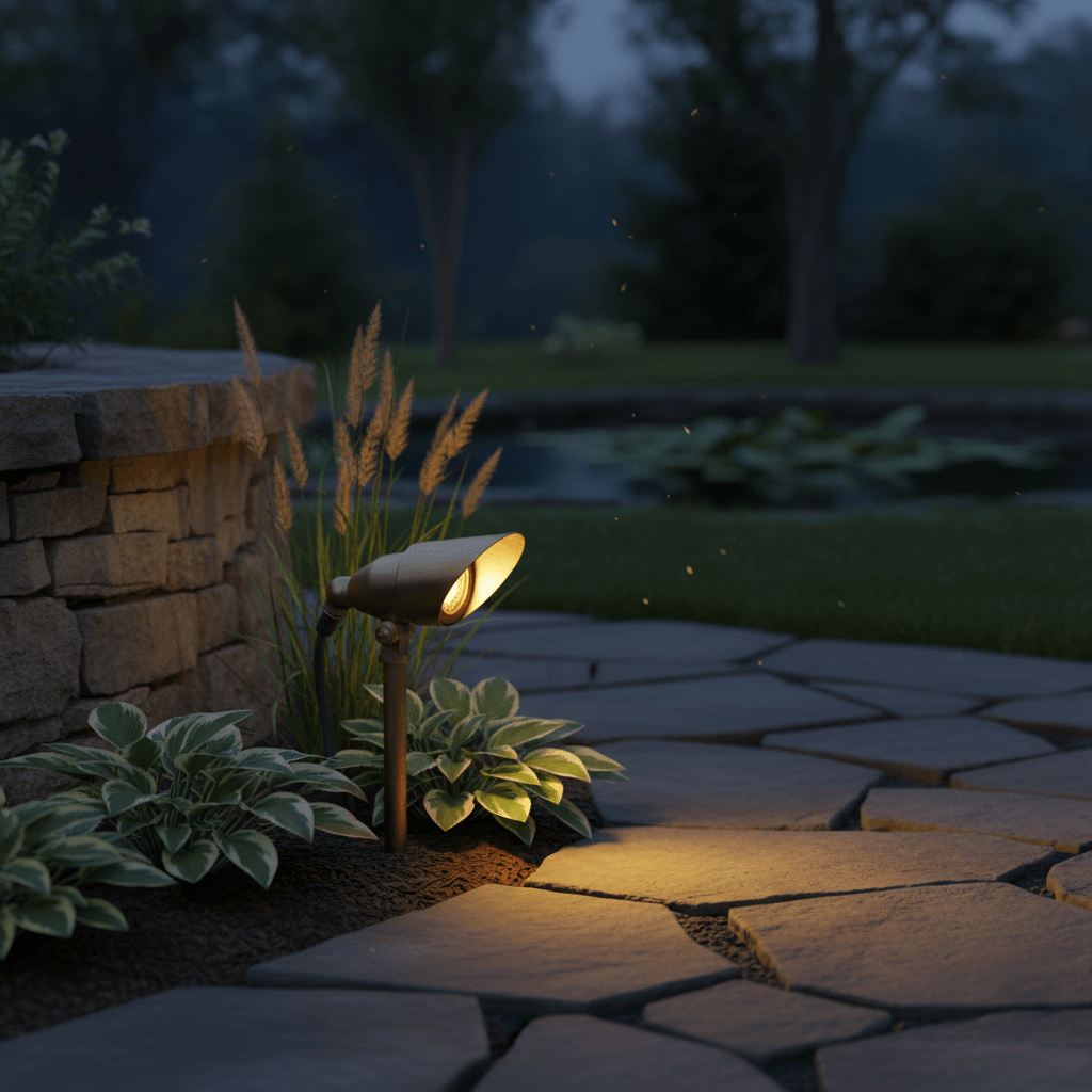 12V LED RGBW Adjustable Brass Spotlight NSC x6 Light Kit, Easy All-Included Installation - OSFK-008-6-RGBW