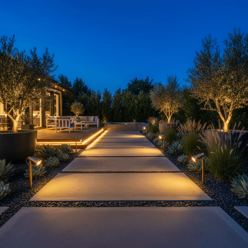 12V LED RGBW Adjustable Brass Spotlight NSC x6 Light Kit, Easy All-Included Installation - OSFK-008-6-RGBW