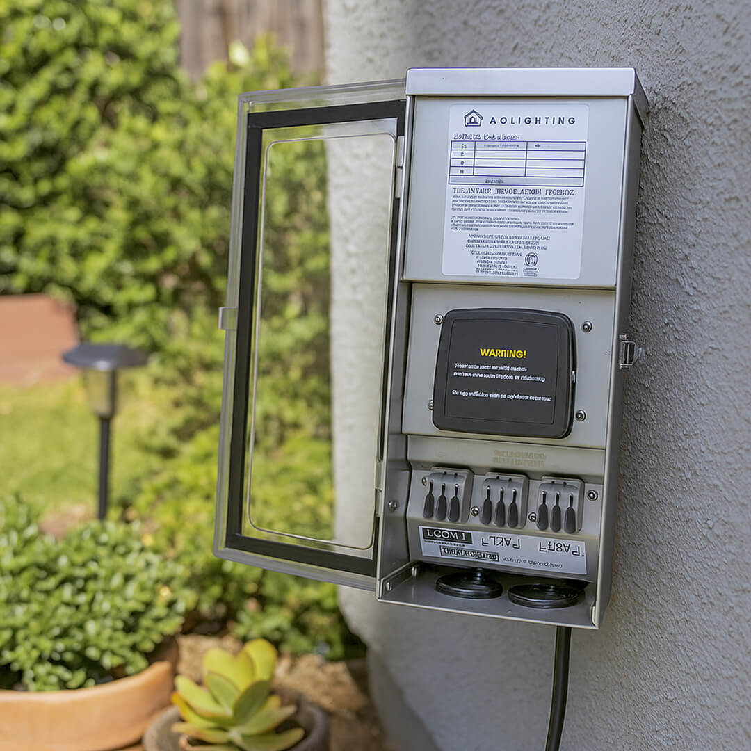 150W Low Voltage Transformer, Outdoor Rated, Dual Tap, Stainless Steel Body w/ LED or LCD Timer - OTR-YLS-150