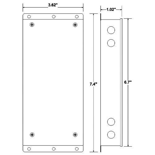 12V DC Mini Dimmable Transformer Dimensions